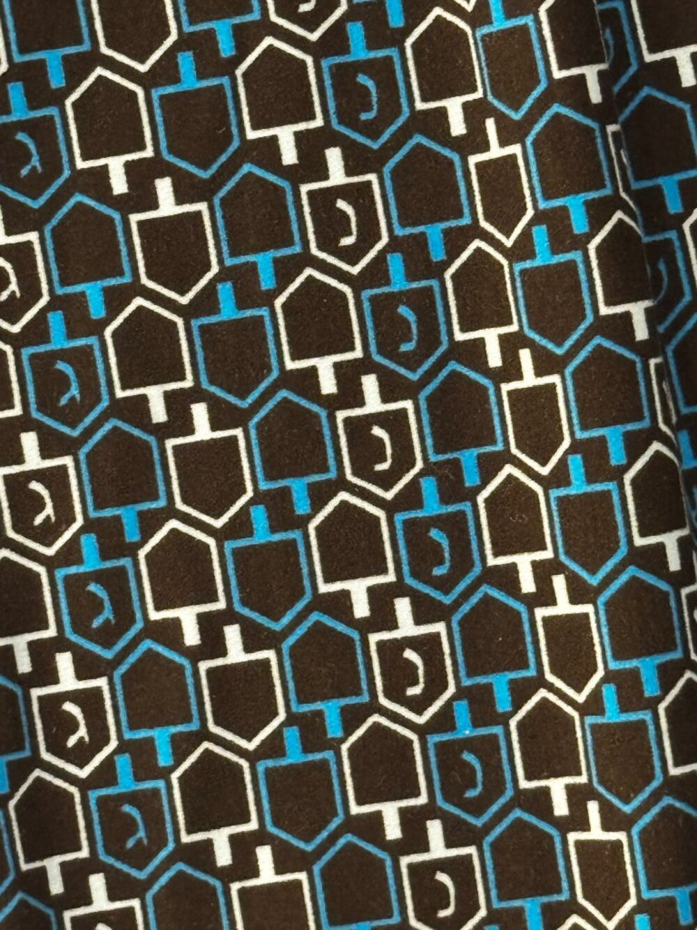 Rite Lite Hanukkah Dreidel Leggings One Size Fits Most Blue Black Holiday NWOT - Picture 2 of 4